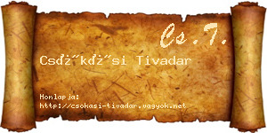Csókási Tivadar névjegykártya