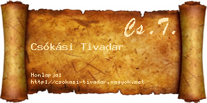 Csókási Tivadar névjegykártya