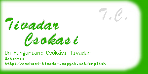 tivadar csokasi business card