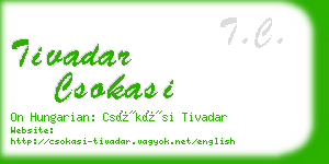 tivadar csokasi business card